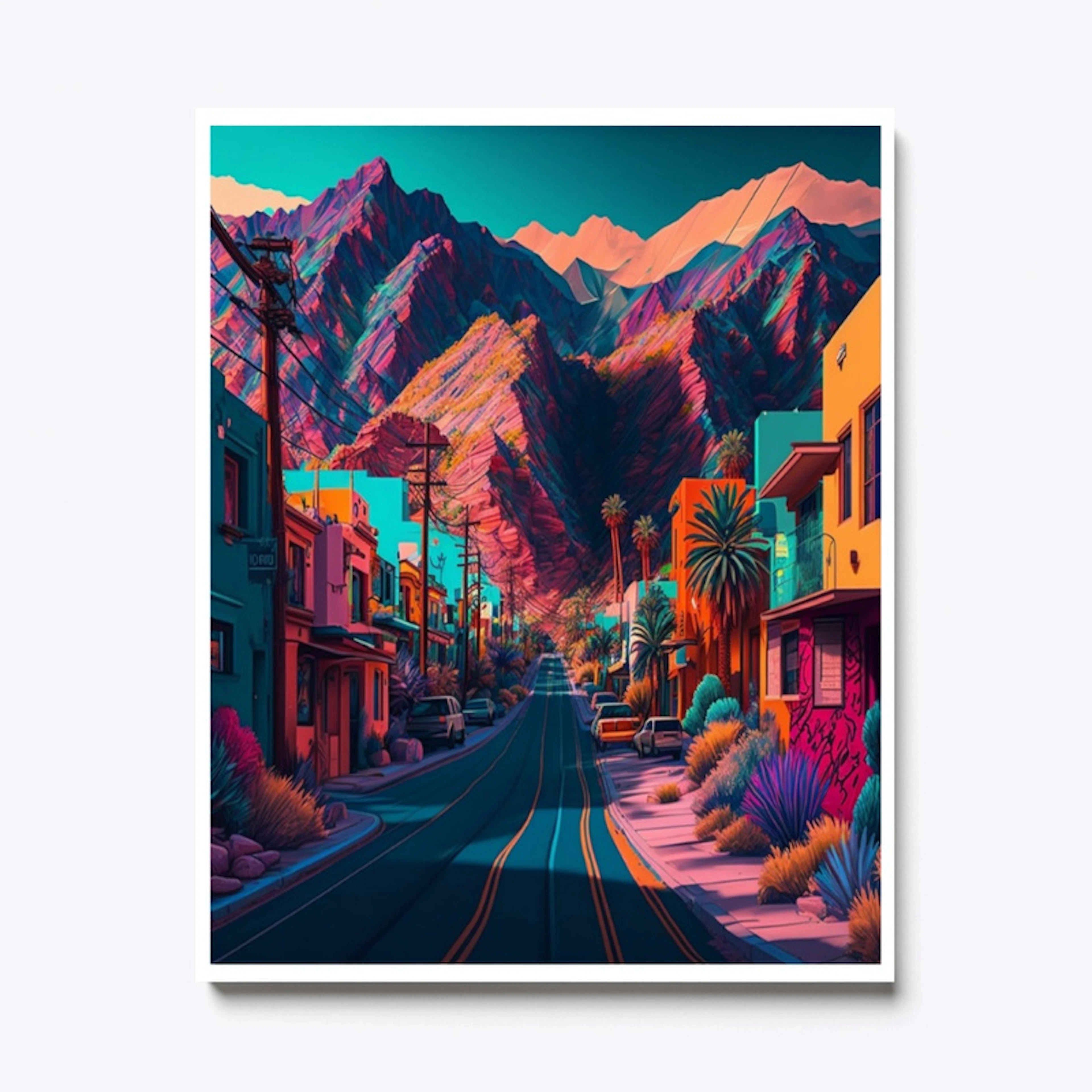 Colorful mountain city