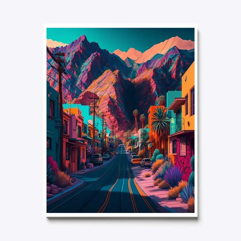 Colorful mountain city